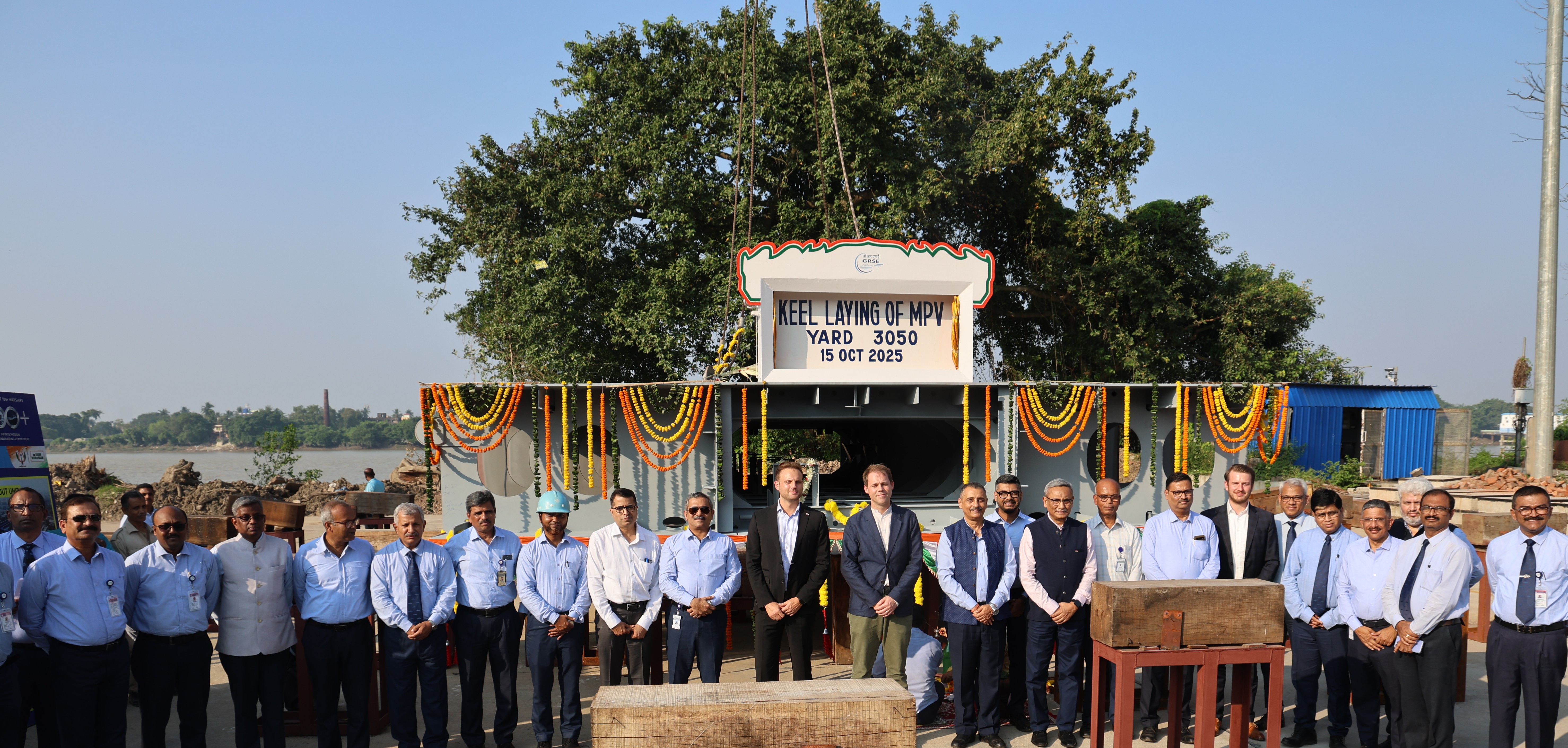 Keel Laying of First Vessel of Multi Purpose Vessel Project 